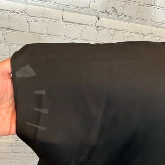 APT 9 Sheer Black Short Sleeve Button Down Blouse-Medium - Picture 3 of 4